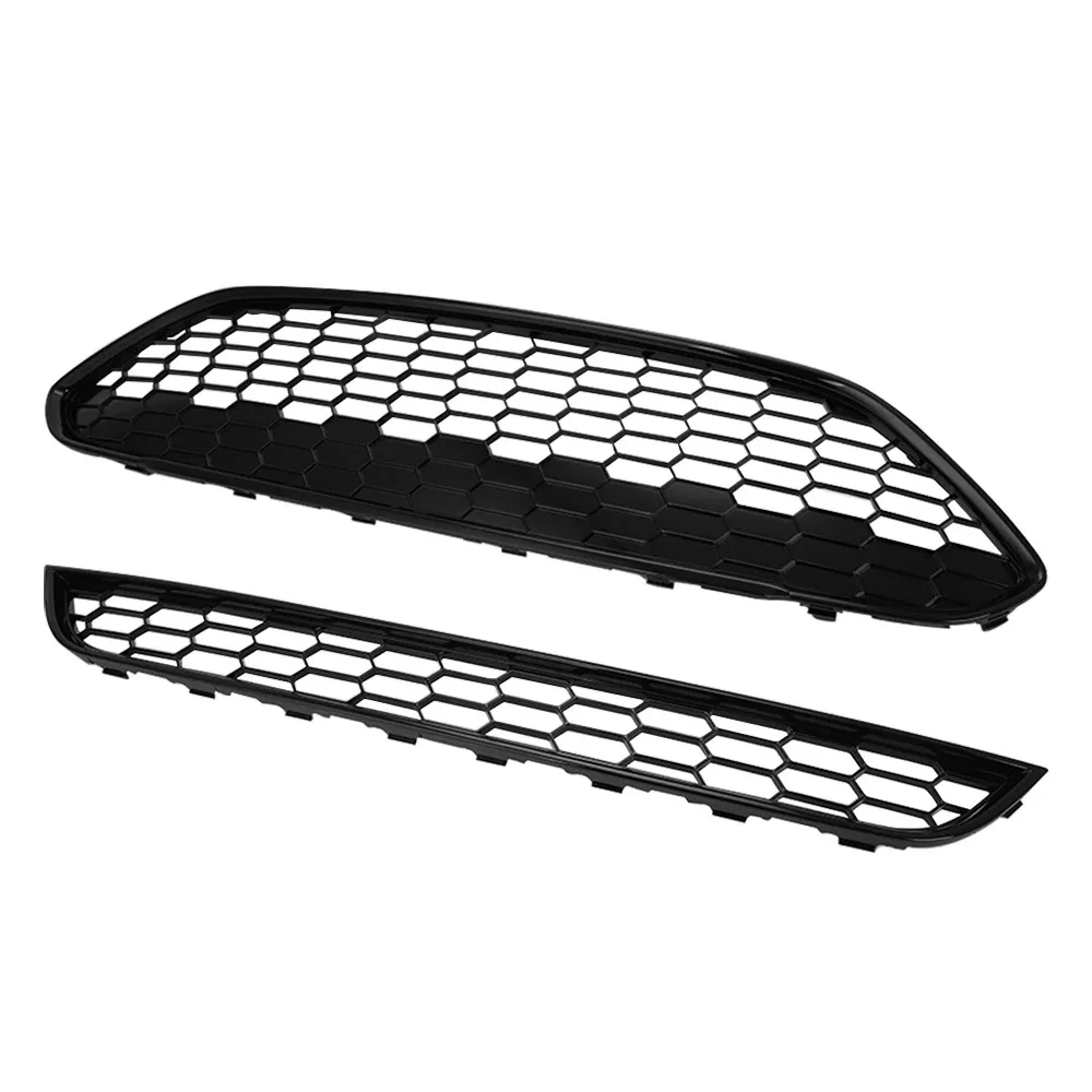Honeycomb Mesh Front Bumper Racing Grills Upper Center Grille for Ford Fiesta Zetec-S MK7 JA8 2013-2017 ST Style Body Kits Trim view 6