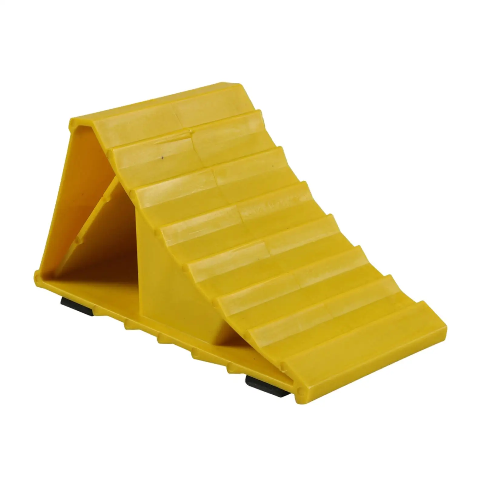 Calço de roda antiderrapante para caminhão e carro, ferramenta versátil, estrutura triangular resistente, acessório leve, rolha de pneu amarelo