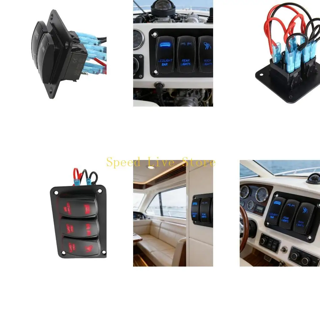 547C 2/3 Position Toggle Switches Panel Waterproof ABS Housing Switches For Vehicle Boat Modification 12 24V Support