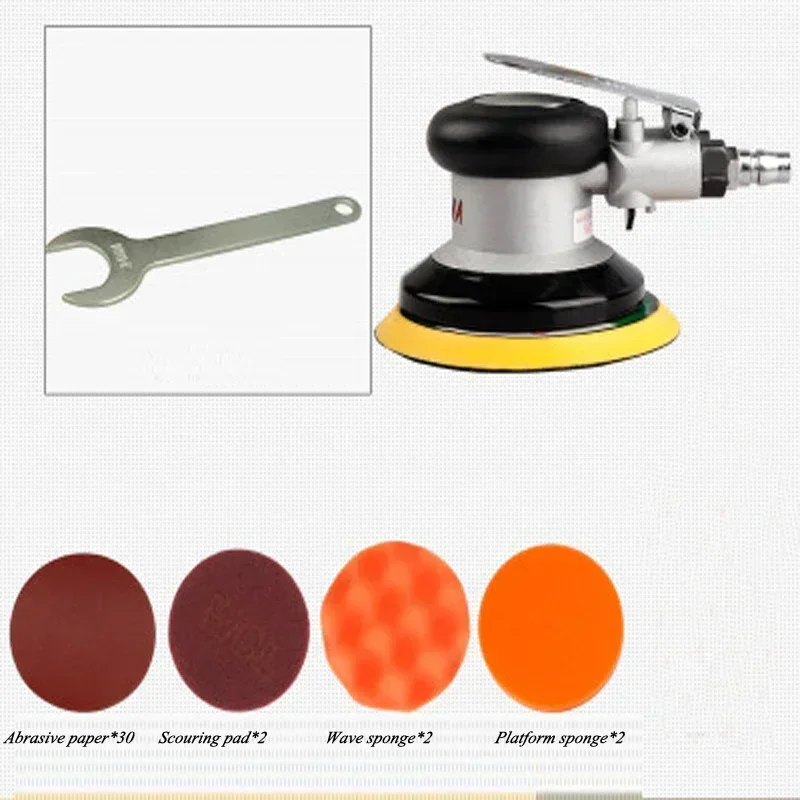 New Pneumatic Polishing Machine Grinder 5 Inch/125mm Sandpaper Machine Air Sander Polished Grinding Machine Hand Tools ULC-1025