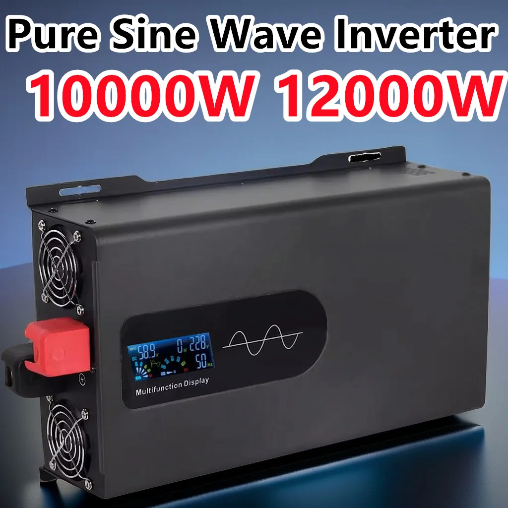 Pure Sine Wave Inverter 12KW 12V 24V 48V 72V 96V To AC 220V 110V 10000W 12000W Solar Power Inverter 50HZ 60HZ Voltage Converter