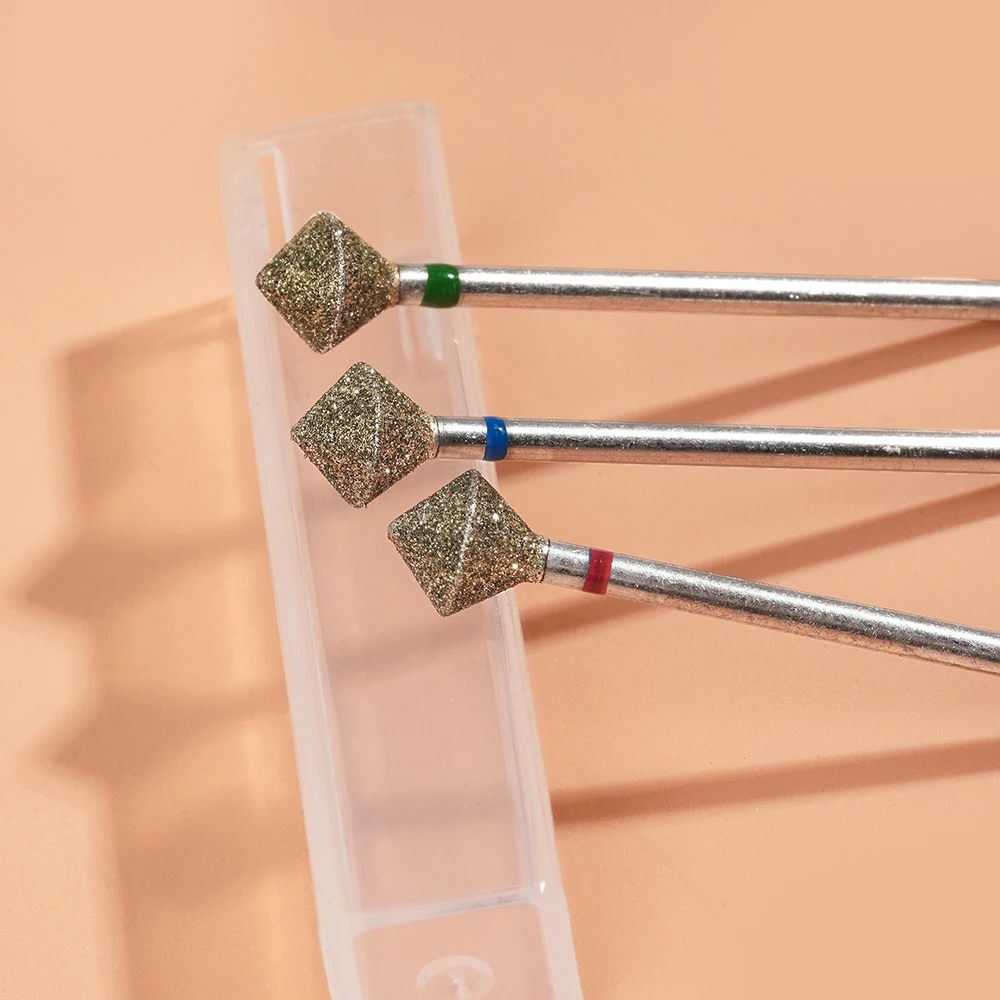 1 Stücke Neue Raute Diamant Nagelbohrer Nagelpolierkopf, 3/32 Schaft Raute Nagelfeile Bohrer Häutchenreiniger – Detail 2