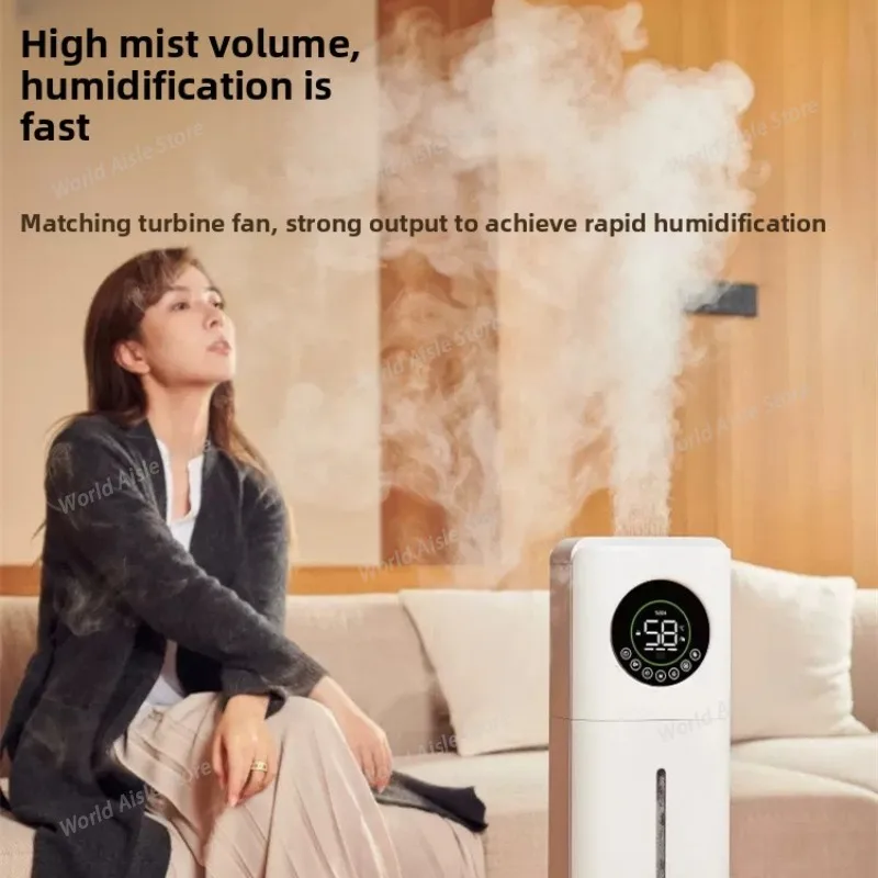 Floor-standing Humidifier with Large Fog Output, Large Capacity, Quiet Operation for Home, Bedroom and Office Use