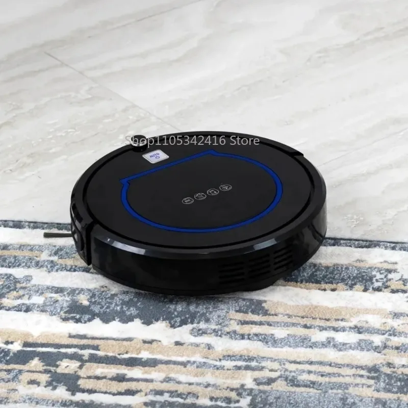 Smart Robot Vacuum Pro with Ionic Pure Air Technology, Black & Blue Model RVC 47730 BK for Home Cleaning