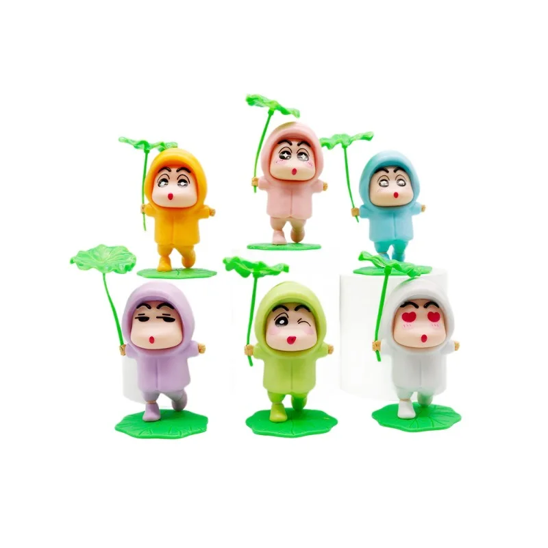 

Шин-тян слепая коробка игрушки с листьями лотоса плащ Радужное настроение милые мультяшные фигурки украшения автомобиля настольные украшения подарки