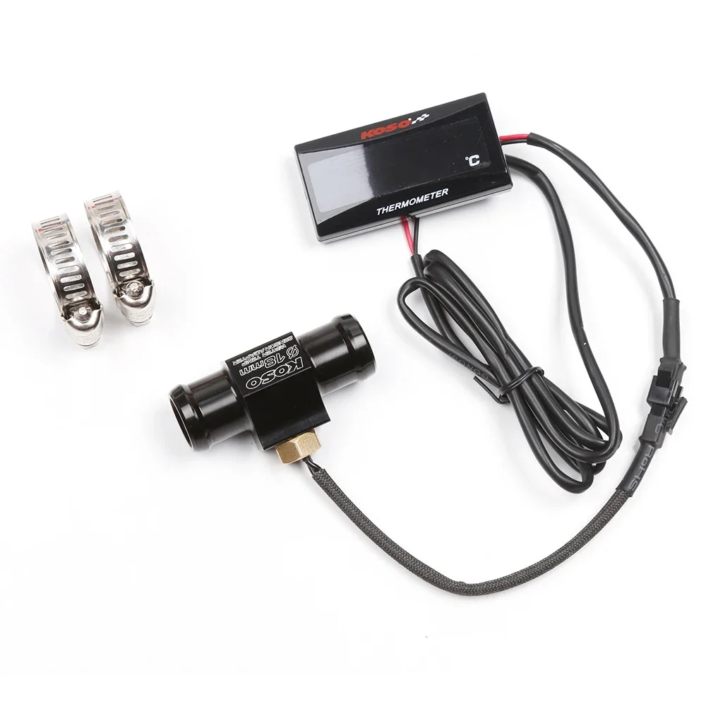 Motorcycle KOSO Water Temperature Mini Meter Sensor Water Temp For YAMAHA HONDA KAWASAKI  Adapter Scooter And Racing