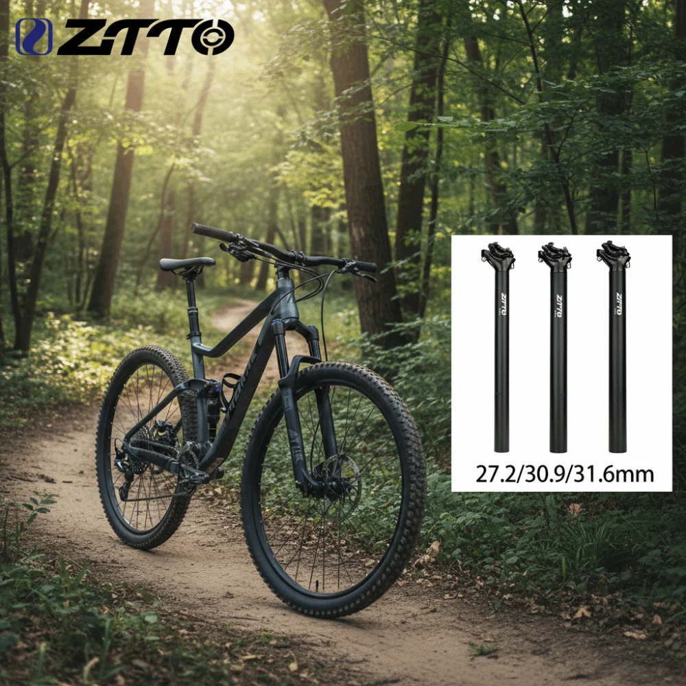 العالمي ZTTO مقعد دراجة آخر 27.2/30.9/31.6 مللي متر خفيفة مقعد الدراجة أنبوب سبائك الألومنيوم الدراجات Seatpost لقطع غيار الدراجات #3