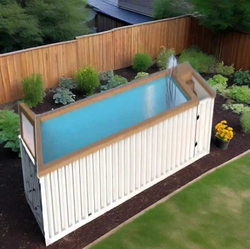Outdoor Container Swimming Pool Luxury Steel Frame Pool Modular Design for Residential Resort Use