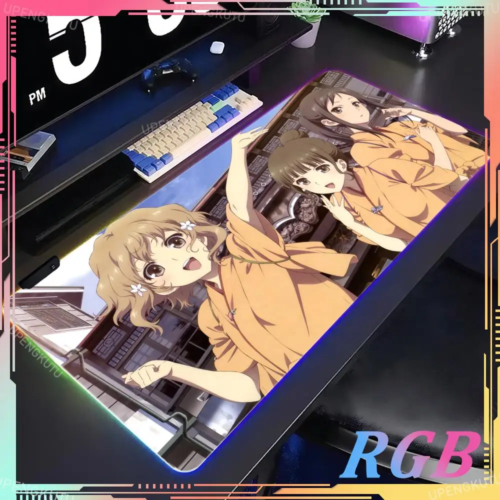 Hanasaku iroha Mouse RGB gaming mouse pad Keyboard accessories Gaming computer cabinet Pad