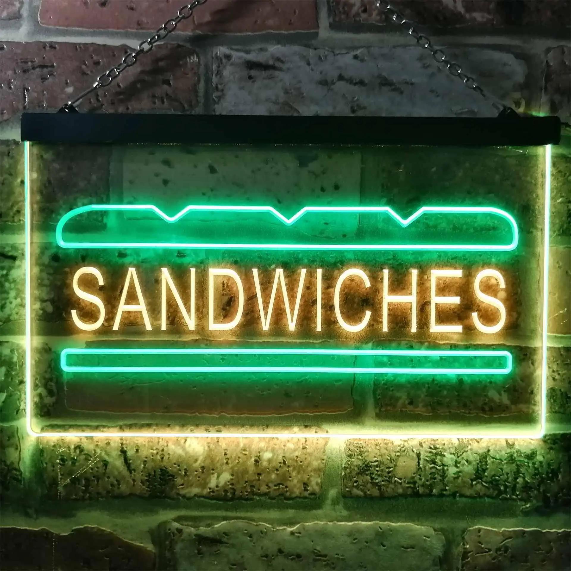 

Двухцветная светодиодная неоновая вывеска SANDWICHES st6-i0413