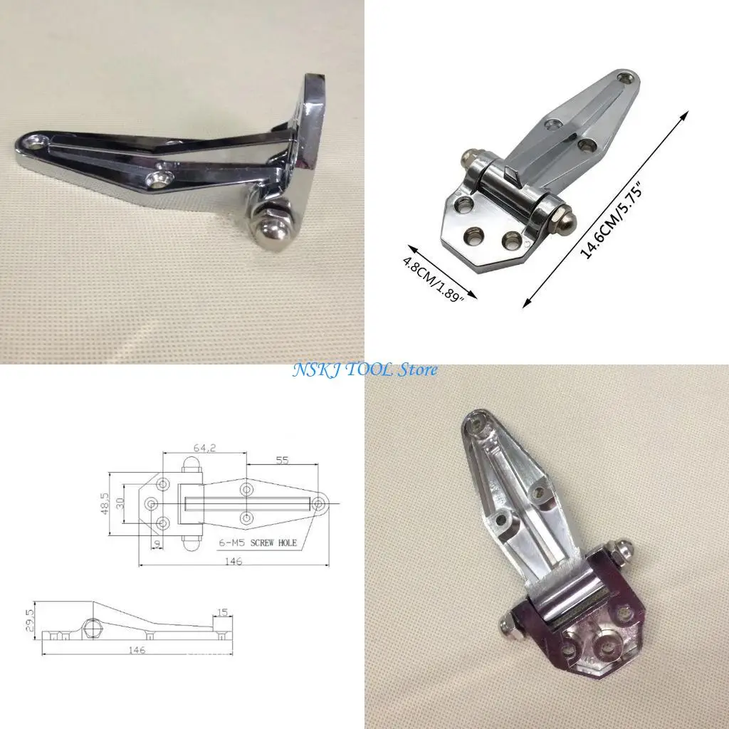 

L8RC Steamer Cooker Hinges Silver Hardware Stainless Steel Oven Door Hinge 146mm Length Cold Store Storage Oven Hinge