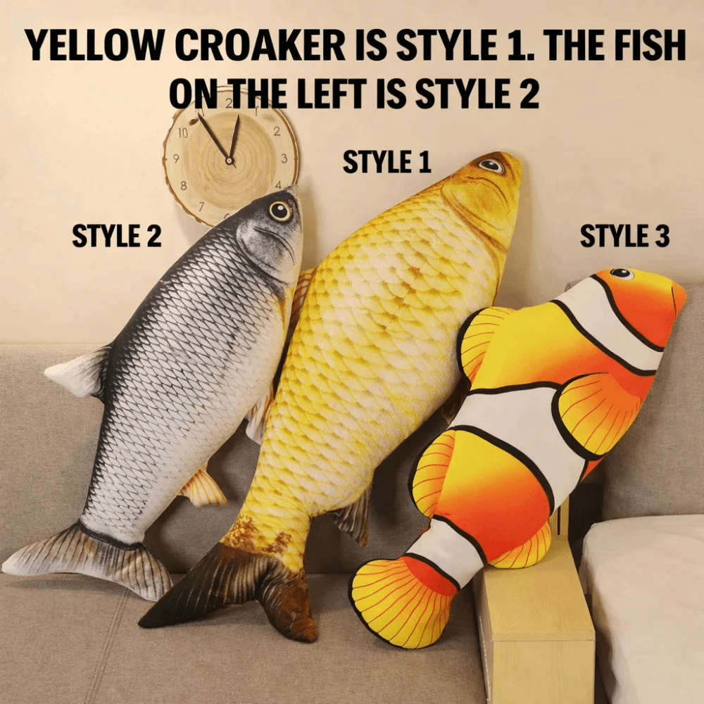Simulation Design Fish 3D Giant Soft Material Animal Carp Pillow Gifts - view 3