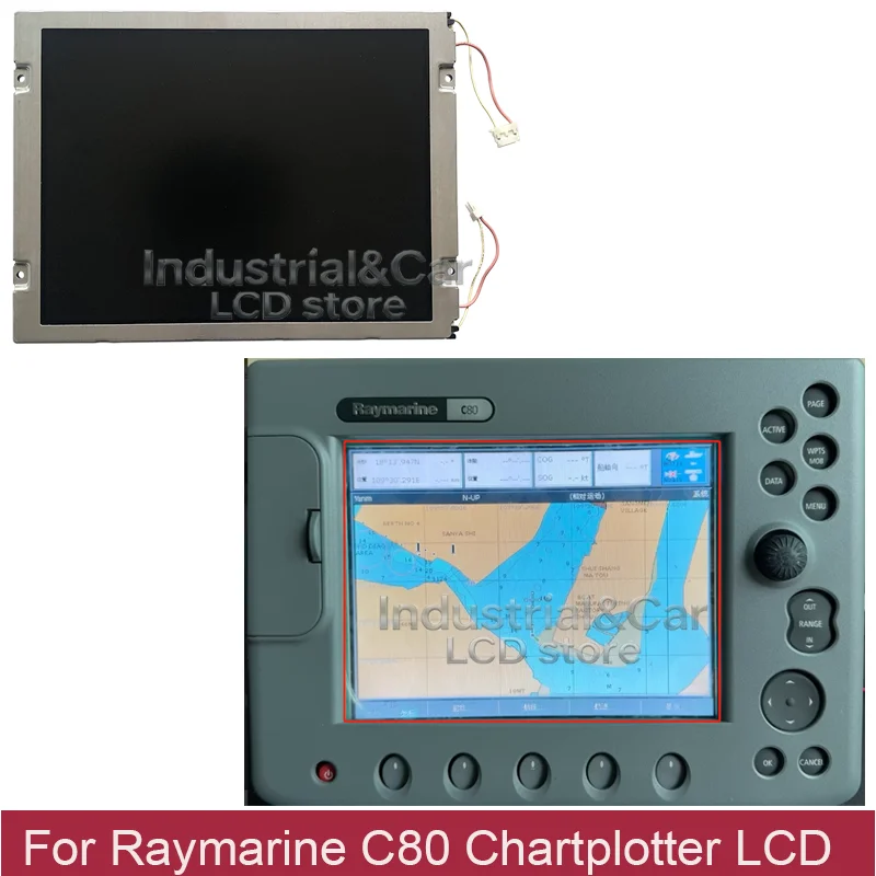 Painel de tela lcd de 8.4 polegadas para exibição raymarine c80 reparo de tela lcd para raymarine c80 chartplotter gps fishfinder reparação