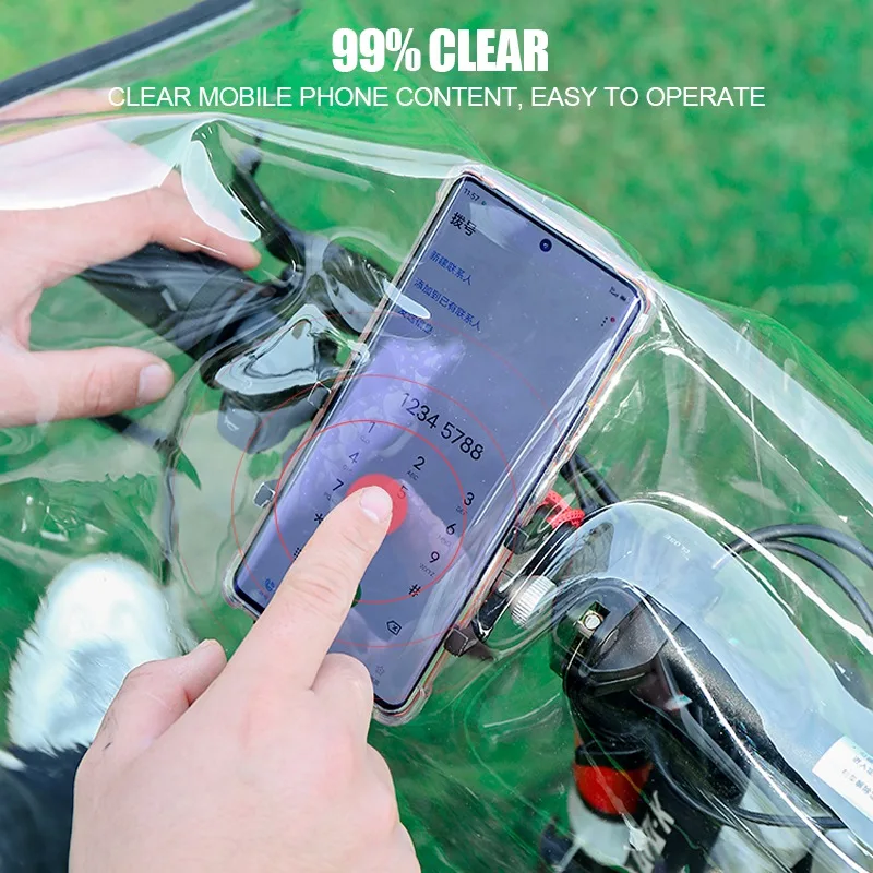 Motorcycle Cover Transparent Protector Covers All Season Outdoor Waterproof Bike Scooter Rain Dustproof Covers Mopeds Windcover