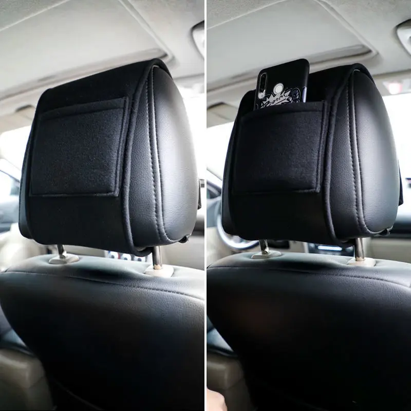 Hot Car Headrest Cover with Phone Pocket  for BMW Renault Opel Volkswagen VW Suzuki AUDI Nissan Ford Focus Kia Auto Accessories