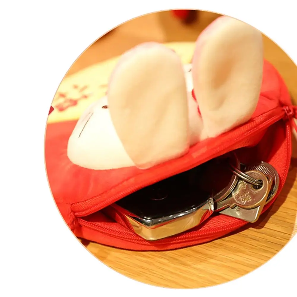 Leuke Chinese Nieuwjaar Knuffels Rode Envelop Konijn Rugzak Lente Festival Bunny Portemonnee