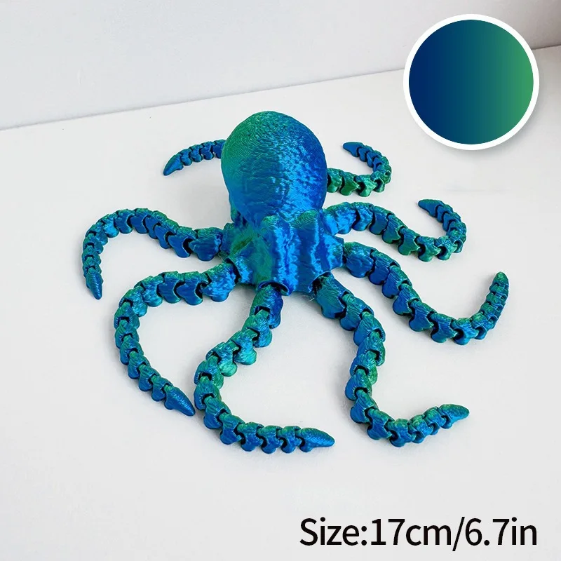 3D Printed Octopus Figures Movable Joint Toy Octopus Decorative Craft Model Kids Toys Gift Living Room Home Decor