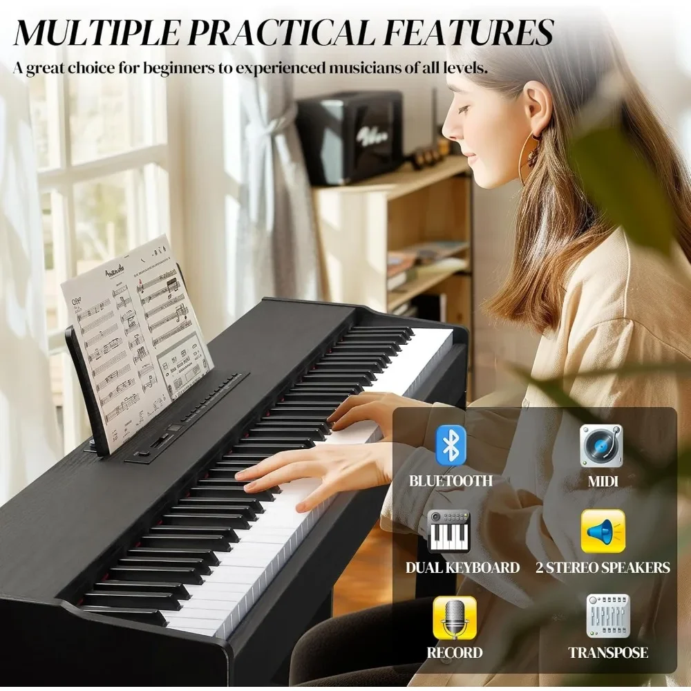 Digital Piano 88-Key Weighted Action Electric Piano 3