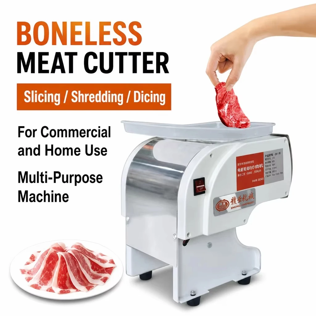 Multifunctional Meat Slicer and Cube Cutter Machine Combined Meat Grinder for Biltong Chicken Meat Processing