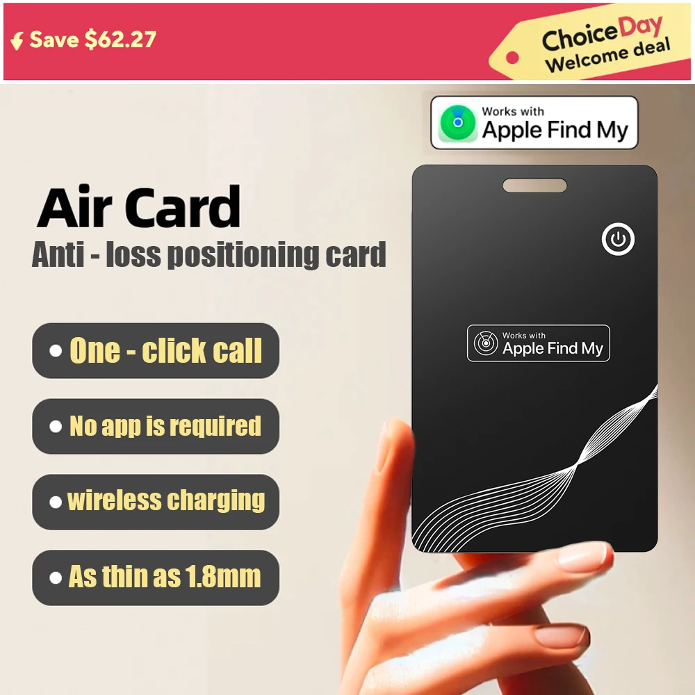 new Smart Airtag Card Smart Anti-lost Device Wireless Charging Find My Locator Suitable for Apple Search App motion tracking