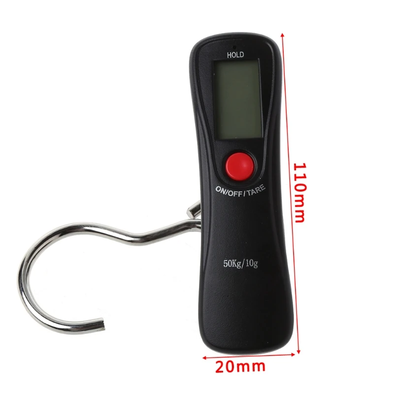 A2UD Fishing Scale Portable Handheld Travel Luggage Electronic Scale 50kg/10g Digital LCD Hanging Suitcase Weighting Scale