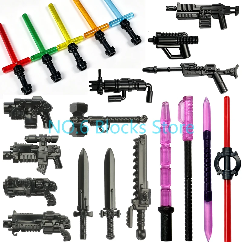 Military Wars Galaxy Weapons Building Blocks Movie Action Soldier Figures Parts Gun Axe Bag Accessories Kit MOC Mini Bricks Toys