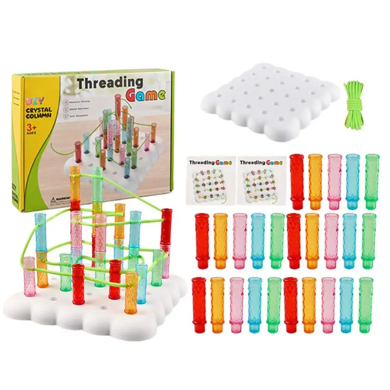 

Lacing Toy Stacking Game Two-player Battle Blocks Game For Calming Mood Problem-Solving Learning Counting Sensory Education
