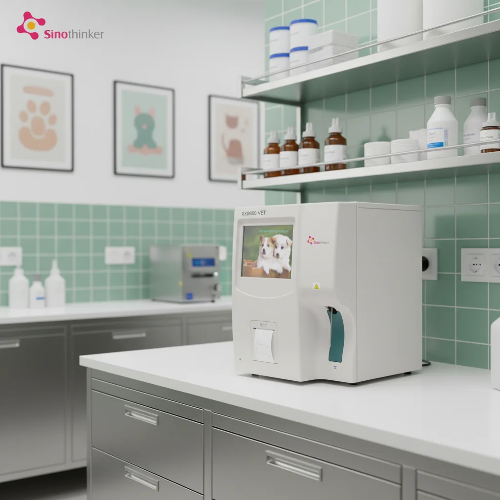 High Quality Low Cost Pet Clinic Dog Cat Veterinary Full Auto Hematology Analyzer Animal Cbc Machine Vet Blood Analyzer