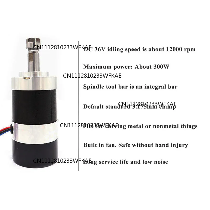 NEW 300W 500W 600W CNC Brushless Spindle 55MM Diameter ER11/ER16 Chuck 48VDC Voltage Bounce Rate Small Motor