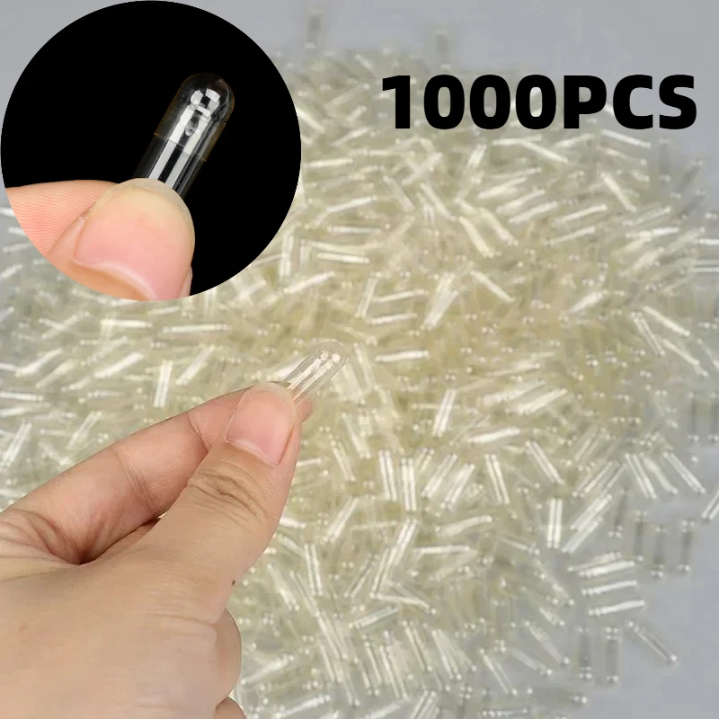 1000Pcs/Bag Standard Size 0#Empty Capsules Gelatin Clear Capsules Hollow Hard Gelatin Transparent Seperated Joined Capsule pills
