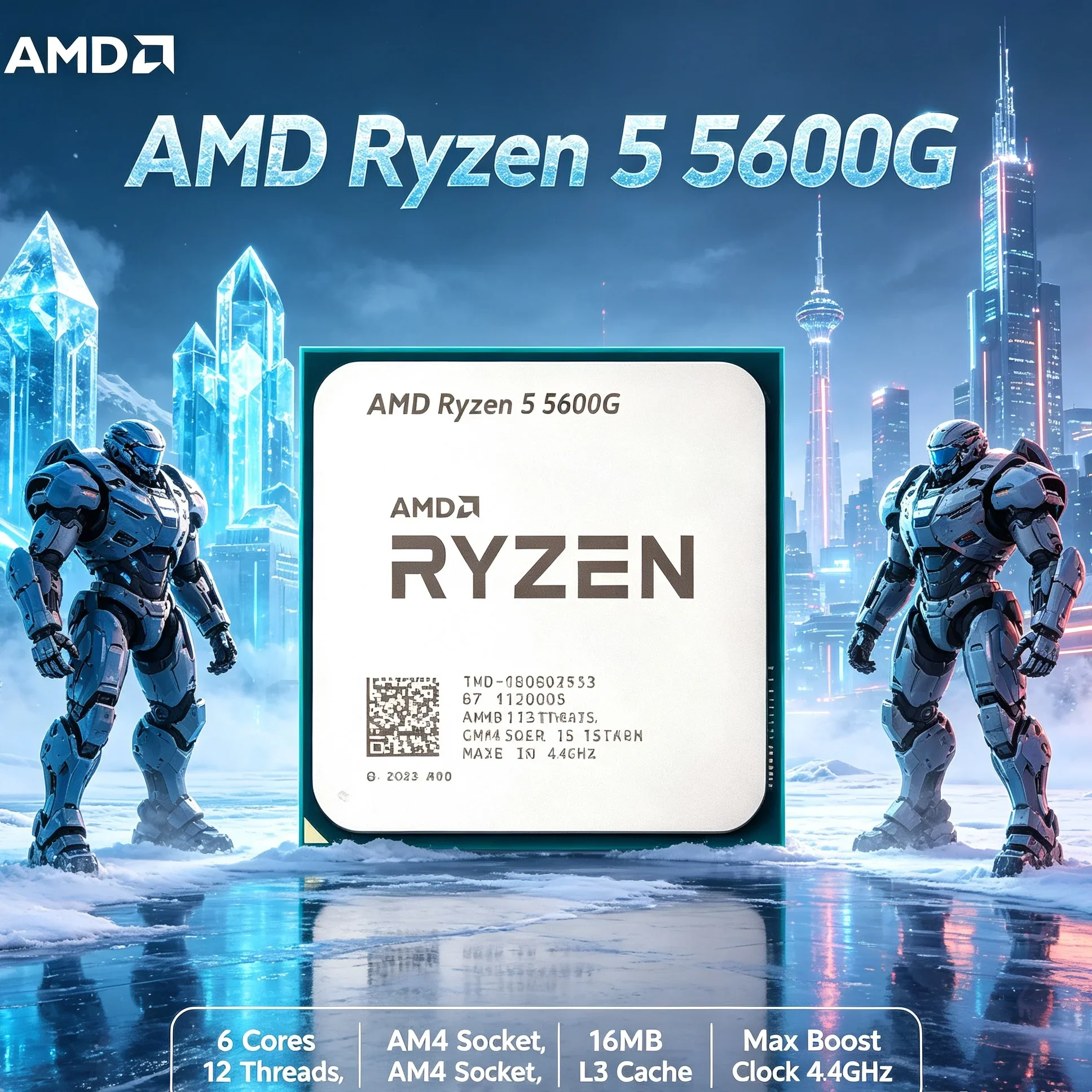 Budget Gaming CPU AMD Ryzen 5 5600G Integrated Graphics No Graphics Card Needed AM4 APU