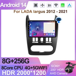 Android Per LADA largus 2012 - 2021 Autoradio Lettore Multimediale Navigazione GPS WIFI Carplay 360 Macchina Fotografica No 2 Din