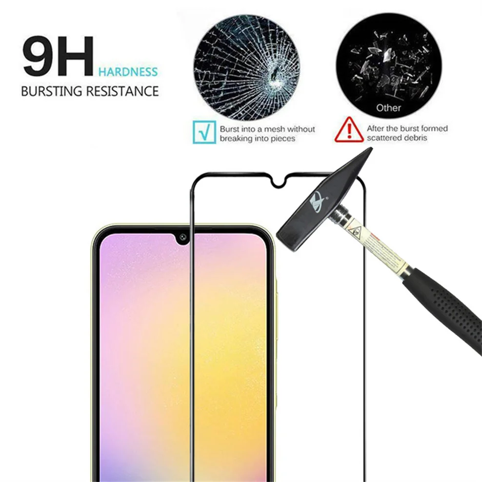 5 Pcs, 9D Glass for Samsung A05s A15 A25 A35 A55 Tempered Glass A25 5G Samsung Galaxy A15 Screen Protector Samsung A05 Glass