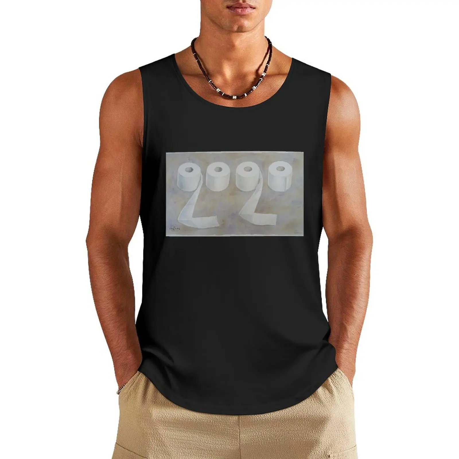 

Twenty Twenty Quarantine Watercolours Tank Top Short sleeve sleeveless t-shirts for men Gym wear Men's t-shirts