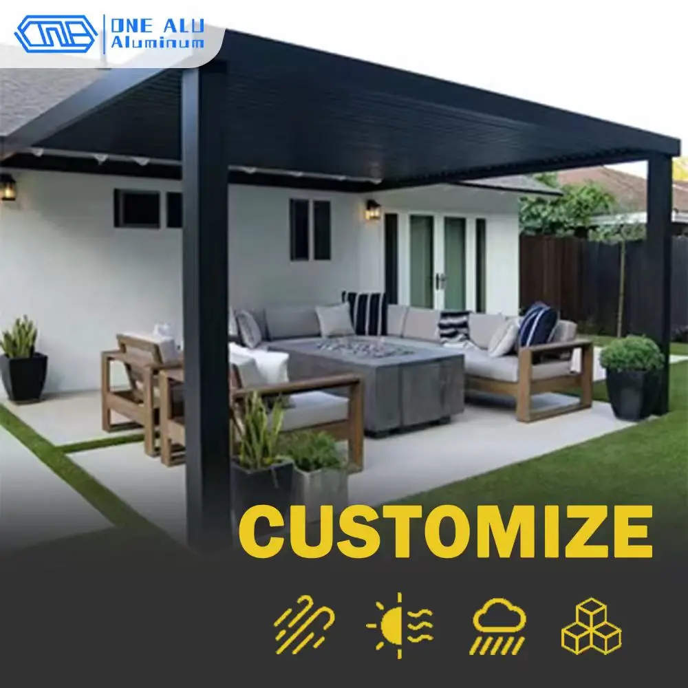 

Стильный алюминиевый уличный павильон - устойчивый к ультрафиолетовому излучению, прочный для длительного использования в саду