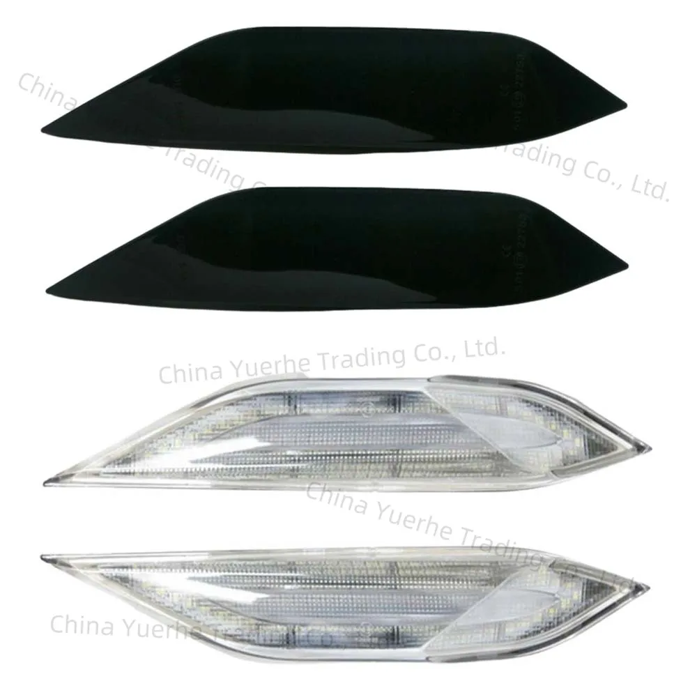 

1 пара прозрачных/черных светодиодных боковых габаритных фонарей 12 В желтого цвета PO2554102/PO2555102/958 631 071 00 для Porsche Cayenne 958 92A 2011-2014