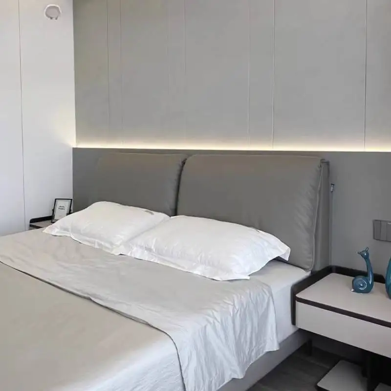 #Italian Style Double Bed Waterproof Minimalist Headboards Full Size Double Bed Camping Pliable Camas Matrimoniales Furniture