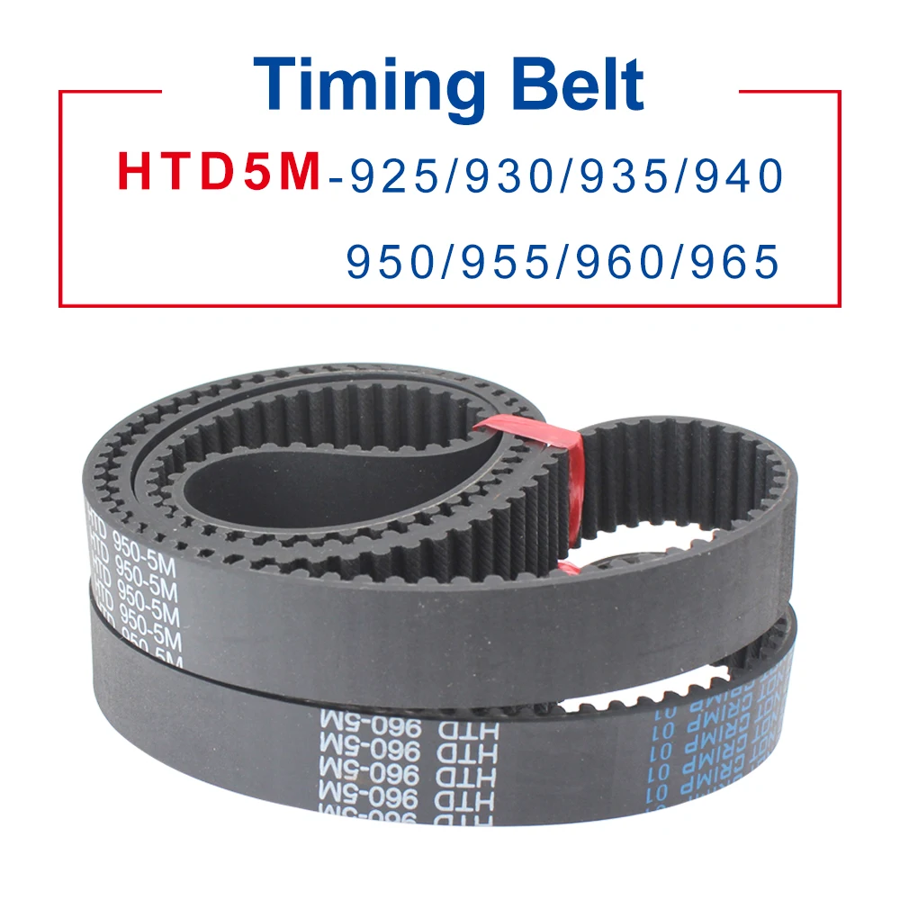 

Riming Belt HTD5M 925/930/935/940/950/955/960/965 Circle-arc Teeth Transmission Belt Width 15/20/25/30 mm Teeth Pitch 5 mm