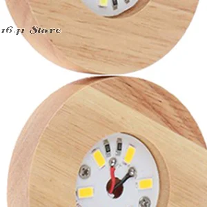 

1pc Wooden LED Light Dispaly Base Wooden Night Lamp Base LED Light Display Crystal Ball Wood Luminous Base