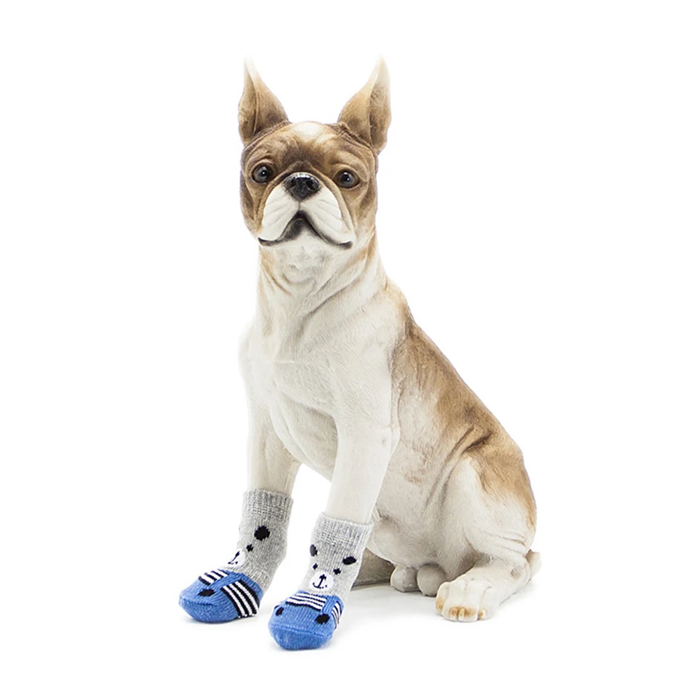 

Dog Puppy Cotton Non Pet Socks Non Slip Pet Footwear Cold Snow Protection Easy Carry Doggie Socks