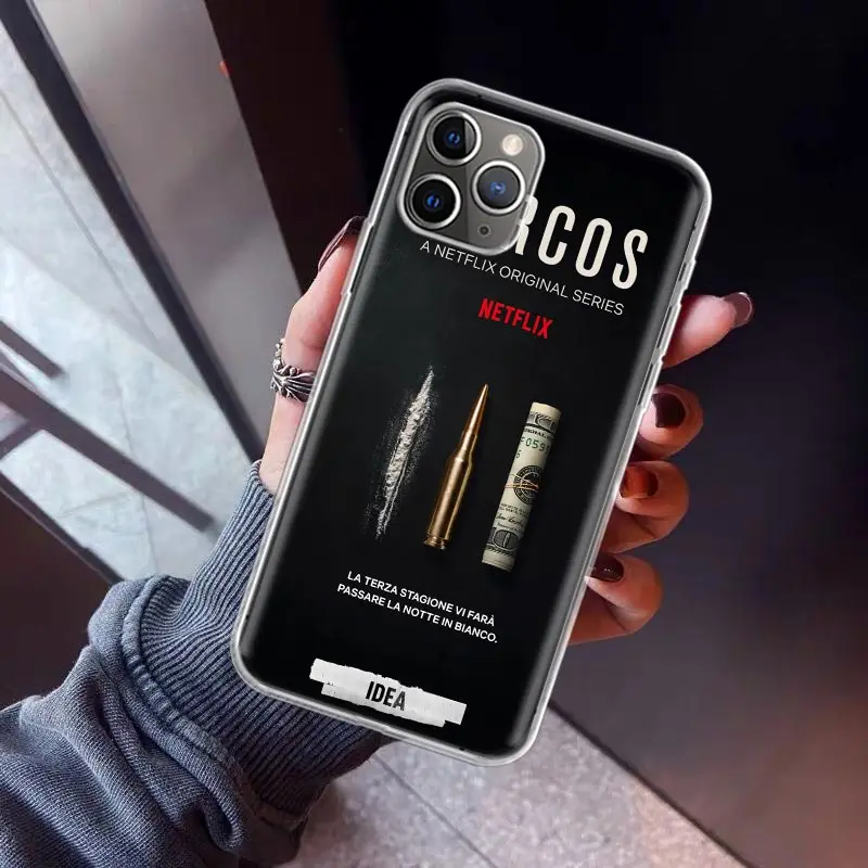 Narcos TV Series Pablo Escobar Phone Case For iPhone 17 Air 11 13 Mini 14 15 Plus 16 12 Pro Max 16E SE 7 8 Pattern Soft TPU Back