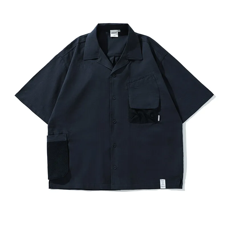 Outdoor style multi-pocket casual shirt couple workwear
