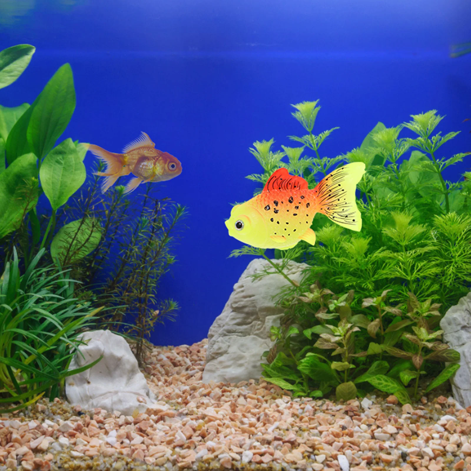 

1pc Night Glow Goldfish Aquarium Decor Realistic Silicone Fake For Fish Tank Landscaping Simulation Ornament Artificial Fish