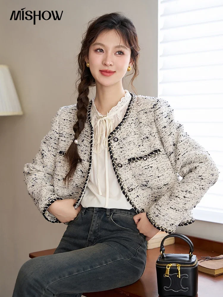 MISHOW Tweed Set Women Outfits Autumn Separately Cropped New Jacket Shorts Sets Elegant Fashion Office Ladies Suit MXC41W0029