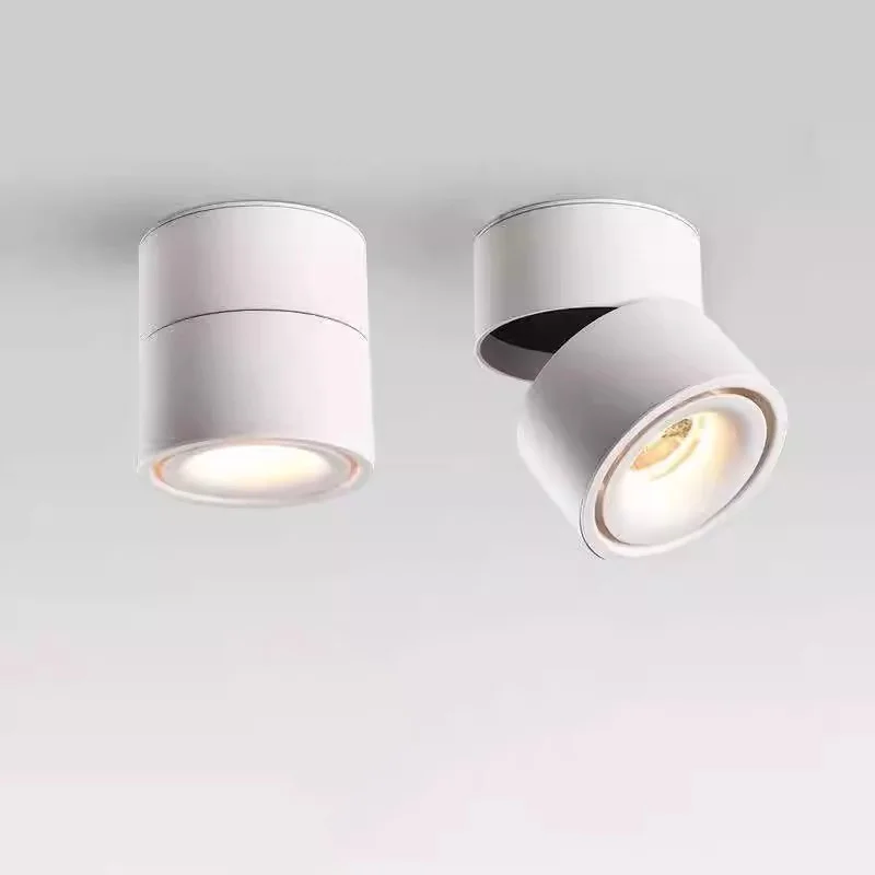 Track Light Anti-glare COB Spotlights Ceiling Light 7W 12W 15W 360° Rotation LED Downlights Aluminum AC110V 220V Home Business