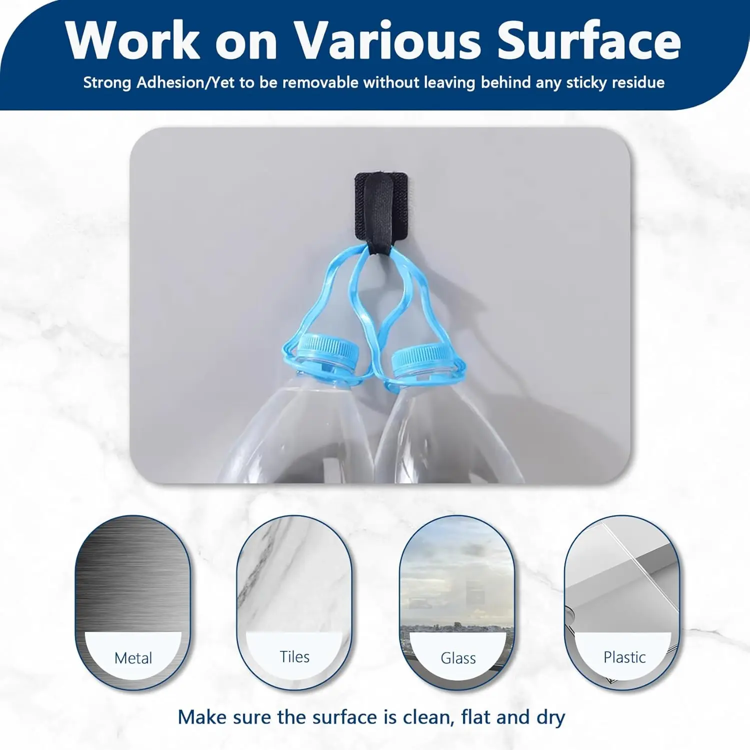 50 قطعة من ربطات الكابلات ذات الخطاف والحلقة، مشابك تنظيم الحبل ذاتية اللصق، إدارة أسلاك تحت المكتب للتلفزيون والكمبيوتر الشخصي والكمبيوتر المحمول، باللون الأسود