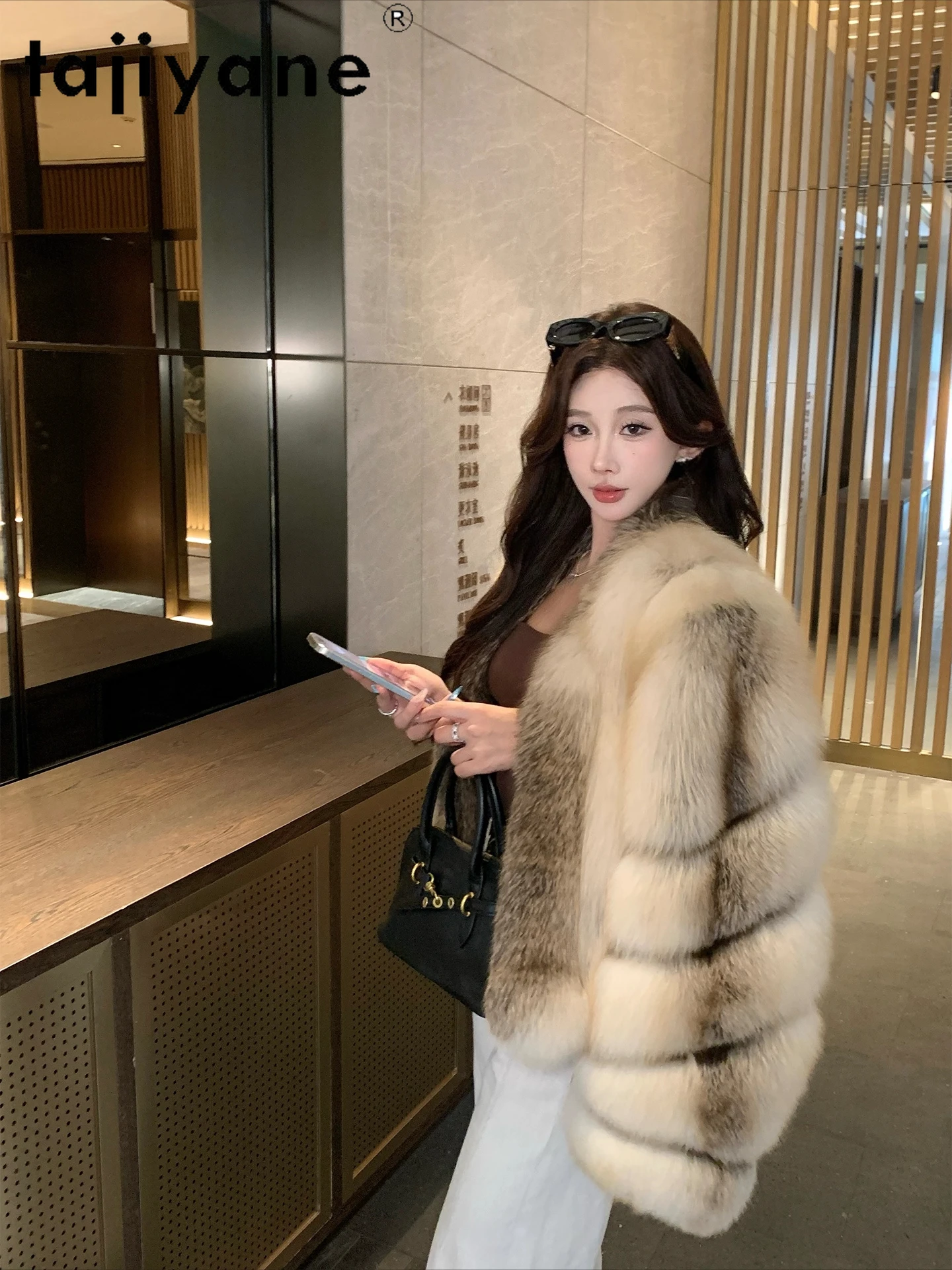 TAJIYANE Natürliche Fuchs Pelzmantel Frauen Luxus Echt Goldene Insel Fuchs Pelz Kurze Jacken Warme Mäntel Winter Frau Kleidung 2025ба