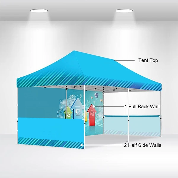 Custom Trade Show Good Quality 10x10 Waterproof Folding Gazebo Event Stretch Aluminum Pop Up Canopy Marquee Advertising Tent