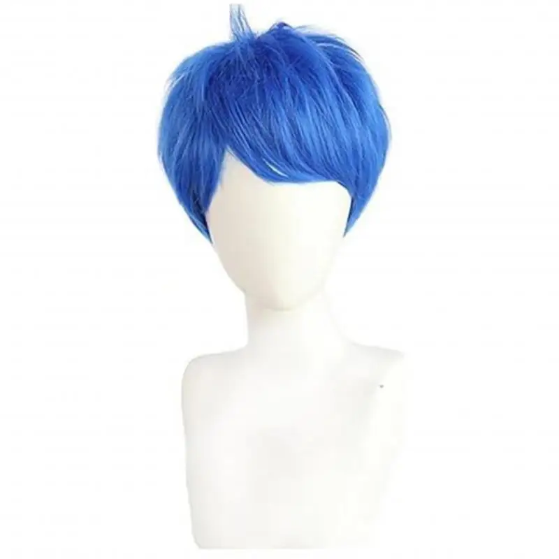 Inside Out 2 Disgust Joy Cosplay Wig Green Blue Short Hair Movie Cartoon Anime Role-Playing Girls Dress Up Props Wigs Headpiece