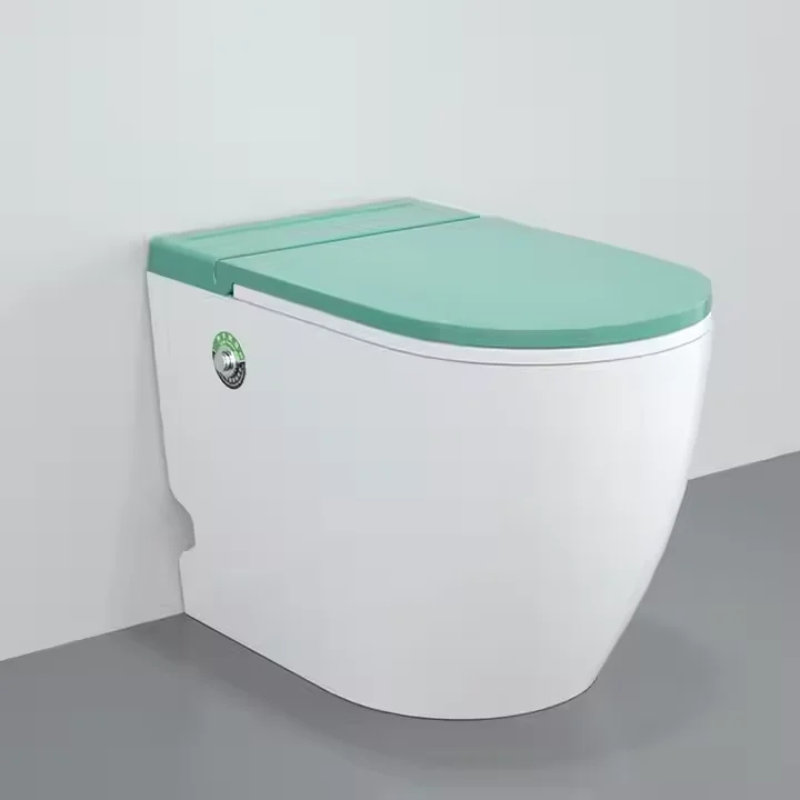 Modern Design Pulse Ceramic Toilet Small Household Water-Saving Touch Switch Super Swirl Kick Flush Toilet for Home Use